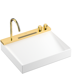 Hansgrohe Avalegra AquaUnit Bataryalı Lavabo 58 cm Parlak Altın 22472990 - Hansgrohe