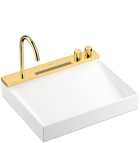 Hansgrohe Avalegra AquaUnit Bataryalı Lavabo 58 cm Parlak Altın 22472990 - 1