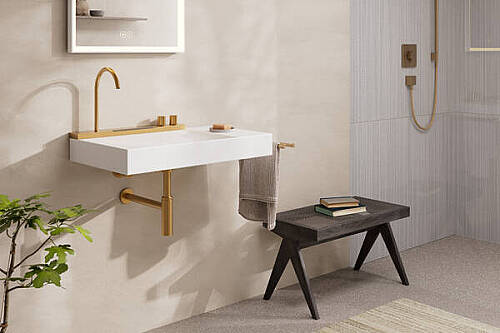 Hansgrohe Avalegra AquaUnit Bataryalı Lavabo 78 cm Mat Bronz 22473140 - 2