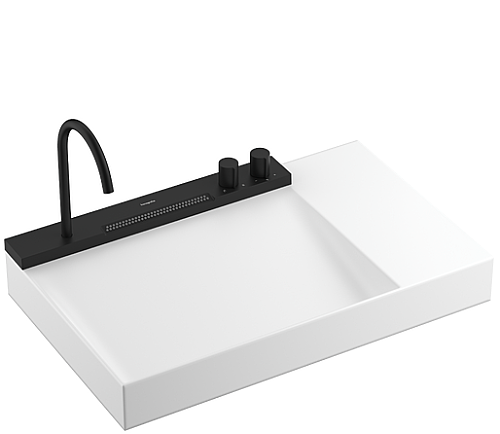 Hansgrohe Avalegra AquaUnit Bataryalı Lavabo 78 cm Mat Siyah 22473670 - 1