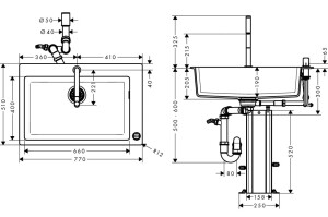 Hansgrohe C51 Granit Eviye Kombinasyonu 43218000 - 2