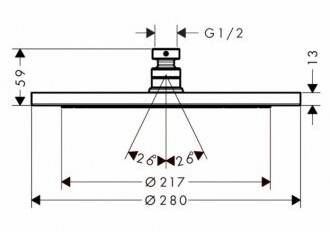 Hansgrohe Croma Air Tepe Duşu 28cm Mat Bronz 26220140 - 2