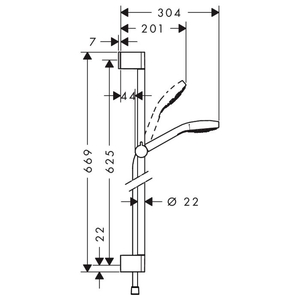 Hansgrohe Croma Select Duş Seti Beyaz Krom 26562400 - 2