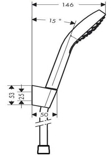 Hansgrohe Croma Select E Vario El Duşu Seti Beyaz-Krom 26413400 - 2