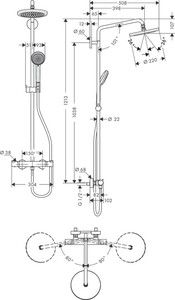 Hansgrohe Croma Termostatik Duş Kolonu 27185000 - 2