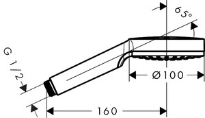 Hansgrohe Crometta 1jet El Duşu Beyaz / Krom 26331400 - 2