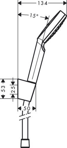 Hansgrohe Crometta 1jet El Duşu Seti 125cm Beyaz/Krom 26690400 - 2