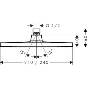 Hansgrohe Crometta E 24cm Tepe Duşu 26726000 - 2