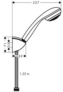 Hansgrohe Crometta El Duşu Seti Mono 125cm Hortum ile 27576000 - 2