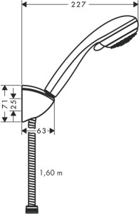 Hansgrohe Crometta El Duşu Seti Vario 160cm Hortum ile 27559000 - 2