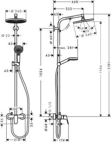 Hansgrohe Crometta S Duş Kolonu 27269000 - 2