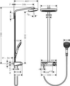 Hansgrohe Raindance E Termostatik Duş Kolonu 27127000 - 2