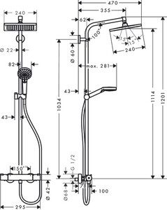 Hansgrohe Crometta Termostatik Duş Kolonu 27271000 - 3