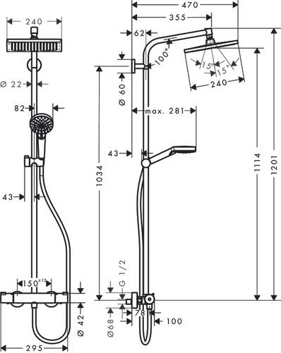 Hansgrohe Crometta Termostatik Duş Kolonu 27281000 - 3