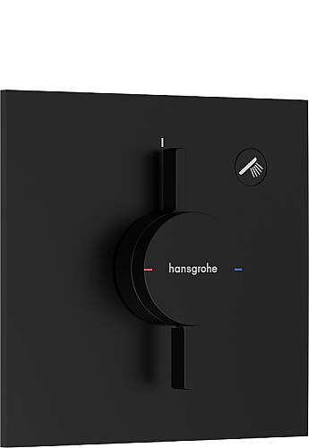 Hansgrohe DuoTurn E Ankastre Banyo Bataryası 1 Çıkış Mat Siyah 75617670 - 1