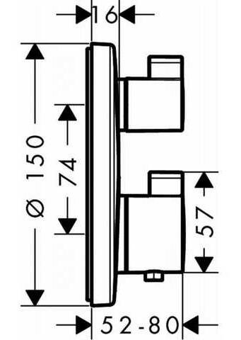 Hansgrohe Ecostat S Termostatik Ankastre Banyo Bataryası 2 Çıkış 15758000 - 2