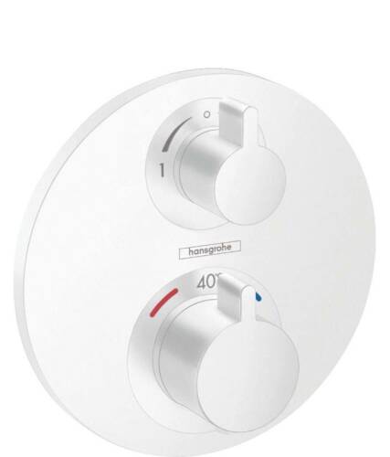 Hansgrohe Ecostat S Termostatik Ankastre Banyo Bataryası 2 Çıkış Mat Beyaz 15758700 - 1