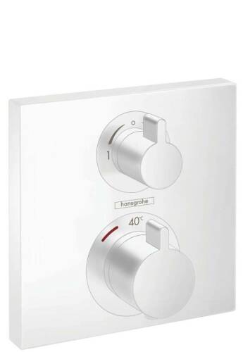 Hansgrohe Ecostat Square Termostatik Banyo Bataryası 2 Çıkış Mat Beyaz 15714700 - 1