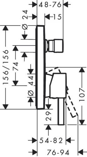 Hansgrohe Finoris Ankastre Banyo Bataryası 76415000 - 2