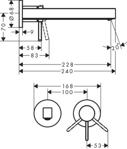 Hansgrohe Finoris Ankastre Lavabo Bataryası 76050000 - 3