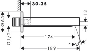 Hansgrohe Finoris Küvet Gagası 76410000 - 2