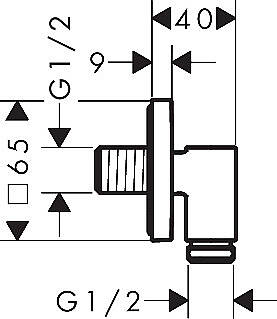 Hansgrohe Fixfit Fine E Gönye Çıkış 28883000 - 3