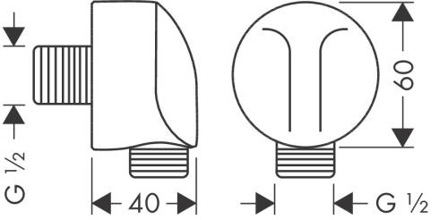 Hansgrohe Fixfit Gönye Çıkış Mat Bronz 27454140 - 2