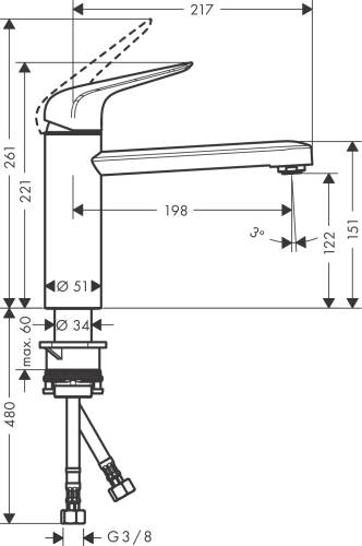 Hansgrohe Focus M42 Eviye Bataryası 71806000 - 2