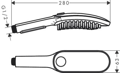 Hansgrohe Dogshower Köpekler için El Duşu 3 Akışlı- Pembe 26640560 - 2