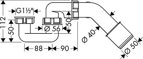 Hansgrohe Küvet Sifonu 56373000 - 2