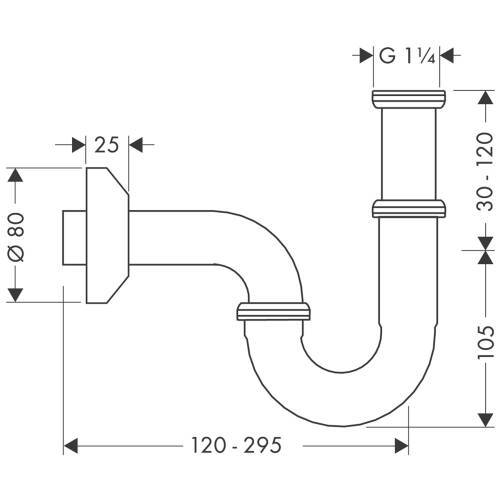 Hansgrohe Lavabo Sifonu Krom 53010000 - 2