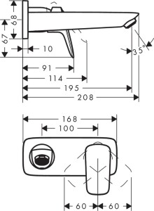 Hansgrohe Logis Ankastre Lavabo Bataryası İç Seti ile Birlikte - 2