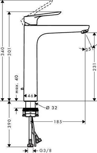 Hansgrohe Logis E Çanak Lavabo Bataryası 71179000 - 2