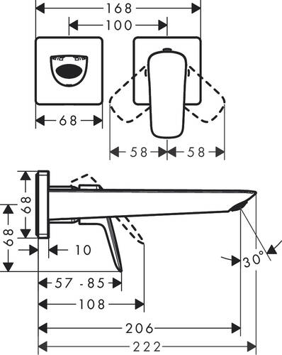 Hansgrohe Logis Fine Ankastre Lavabo Bataryası 71256000 - 2