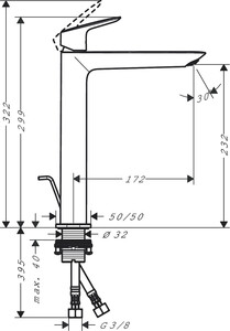 Hansgrohe Logis Fine Çanak Lavabo Bataryası 71257000 - 2