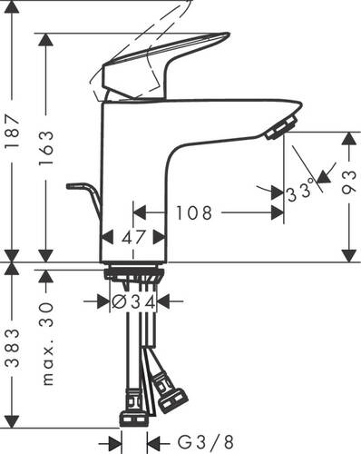 Hansgrohe Logis Lavabo Bataryası 71100000 - 3