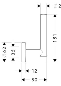 Hansgrohe Logis Tuvalet Kağıtlığı 40517000 - 2