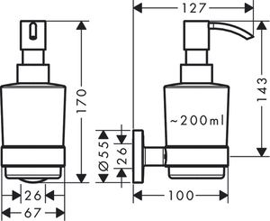 Hansgrohe Logis Universal Sıvı Sabunluk 41714000 - 2