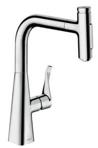 Hansgrohe Metris Eviye Bataryası Çekilebilir El Duşu 2 Akışlı 73822000 - 1