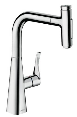 Hansgrohe Metris Eviye Bataryası Çekilebilir El Duşu 2 Akışlı 73822000 - 1