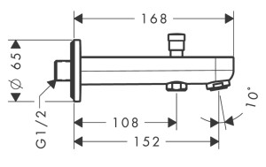 Hansgrohe Metris S Yönlendiricili Küvet Gagası 31417000 - 2