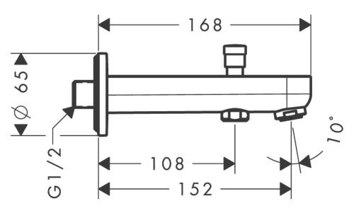 Hansgrohe Metris S Yönlendiricili Küvet Gagası 31417000 - 2