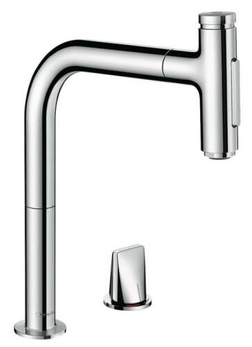 Hansgrohe Metris Select M71 2-delikli Eviye Bataryası Çekilebilir Gaga 73819000 - 1