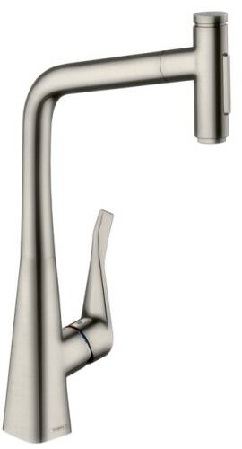 Hansgrohe Metris Select M71 Eviye Bataryası Çekilebilir Gaga Paslanmaz Çelik 73820800 - 1