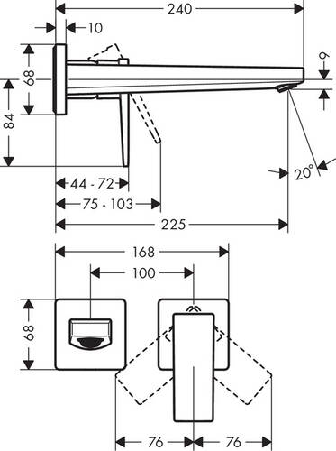 Hansgrohe Metropol Ankastre Lavabo Bataryası -Parlak Altın 32526990 - 3