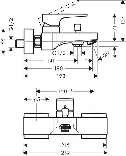 Hansgrohe Metropol Banyo Bataryası 32540000 - 2