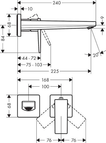 Hansgrohe Metropol Çubuk Volan Ankastre Lavabo Bataryası 32526000 - 3