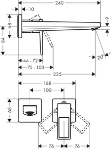 Hansgrohe Metropol Çubuk Volan Ankastre Lavabo Bataryası Mat Bronz 32526140 - 3