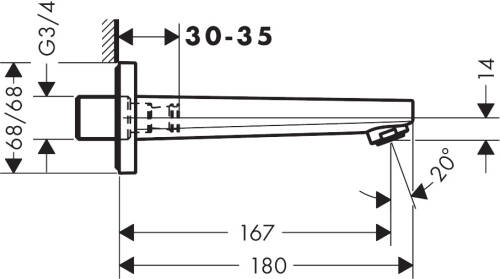 Hansgrohe Metropol Küvet Gagası 32542000 - 2