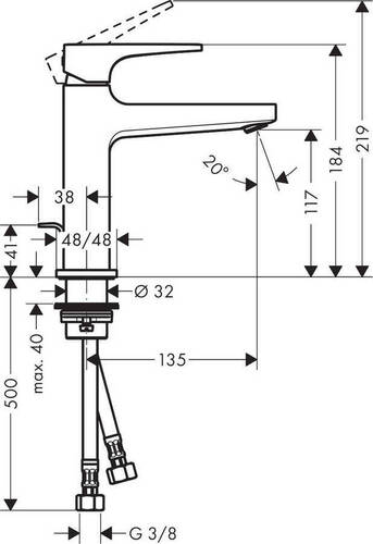 Hansgrohe Metropol Loop Lavabo Bataryası 74506000 - 2